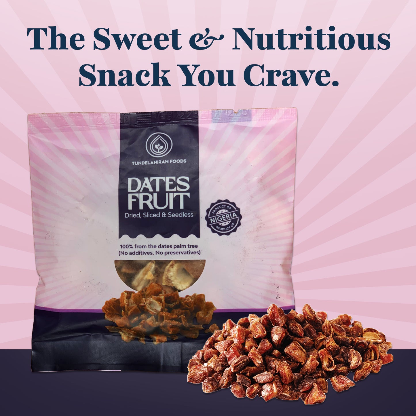 Pitted and Sliced Dates Fruit - Small Pack - TundeLaniran Foods