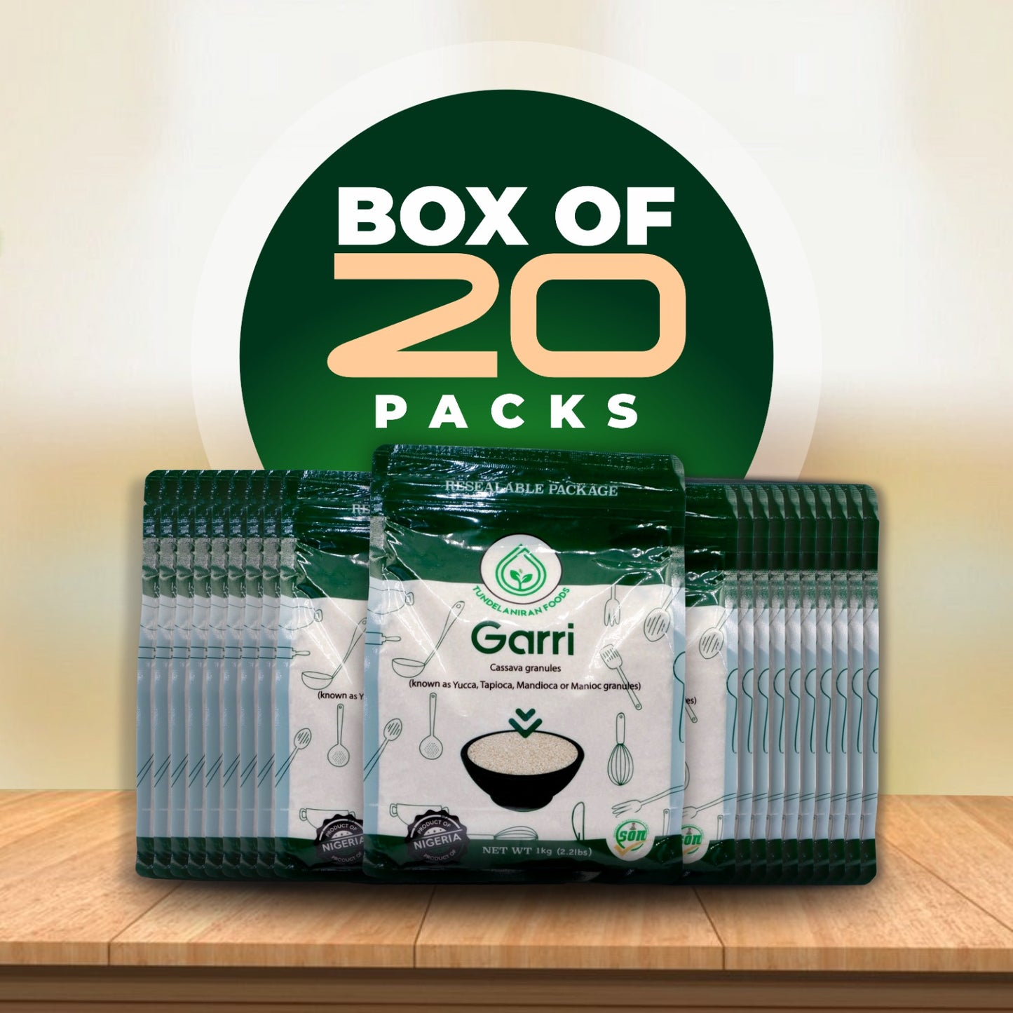 White Garri – Premium Cassava Granules – TundeLaniran Foods