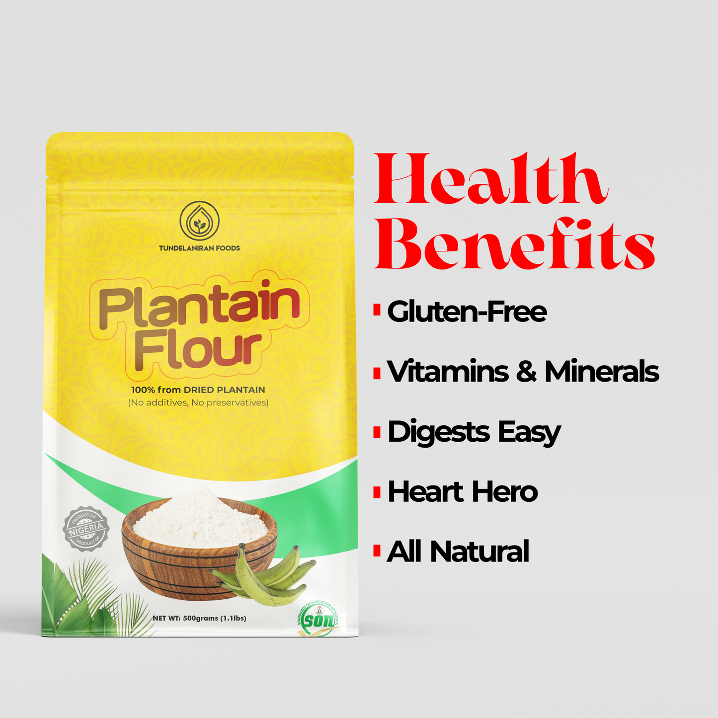 Plantain Flour – Gluten-Free Family Pack – TundeLaniran Foods